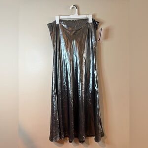 Wild Fable Silver Metallic Maxi Skirt NWT